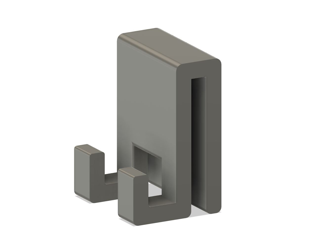 Shower glass double hook