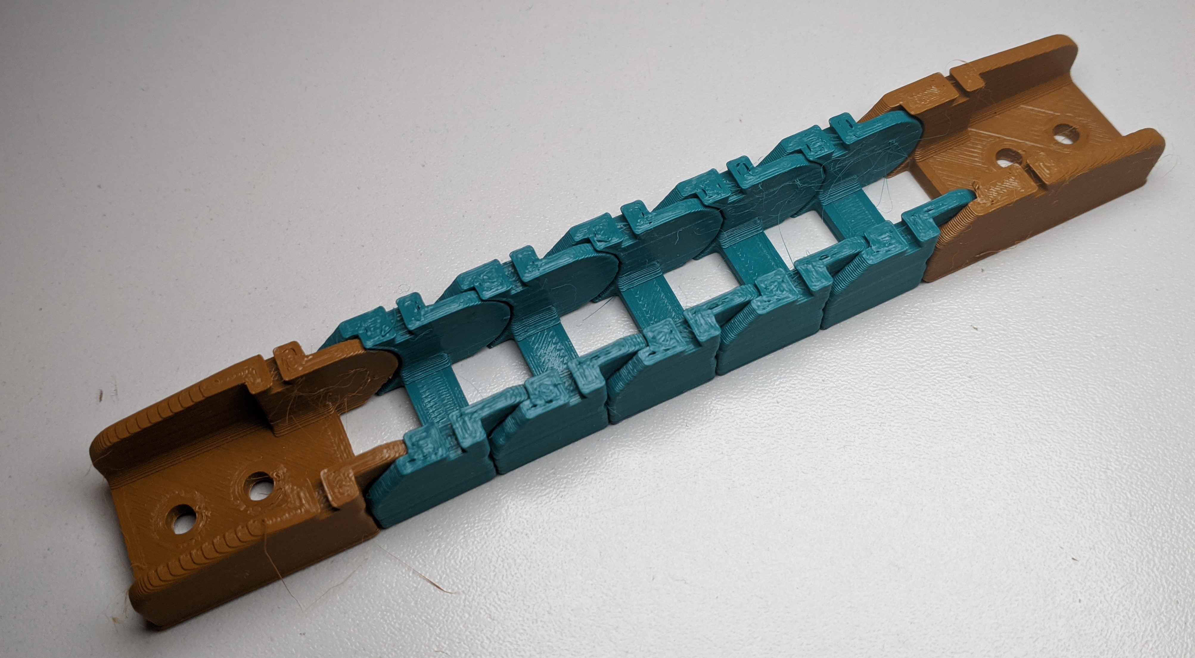 Open drag chain optimized for printing