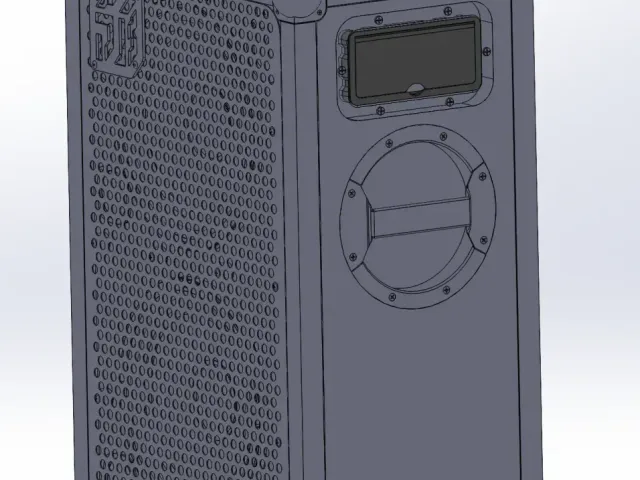 Cover for the Soundboks 2 control panel (rotated for print)