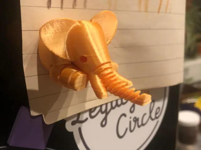 Elephant Magnet with Moveable legs & flexible (sort of) trunk