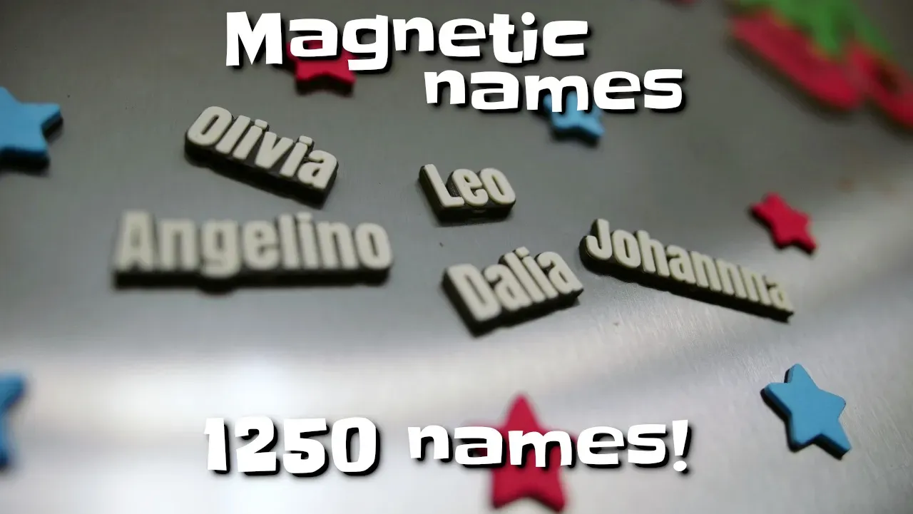 Magnetic names (for refrigerator poetry) by Makkuro | Download free STL  model | Printables.com