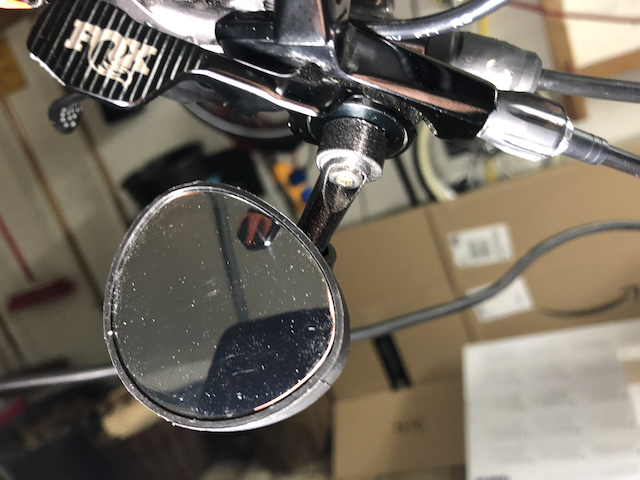 Mirror holder for mountain bike