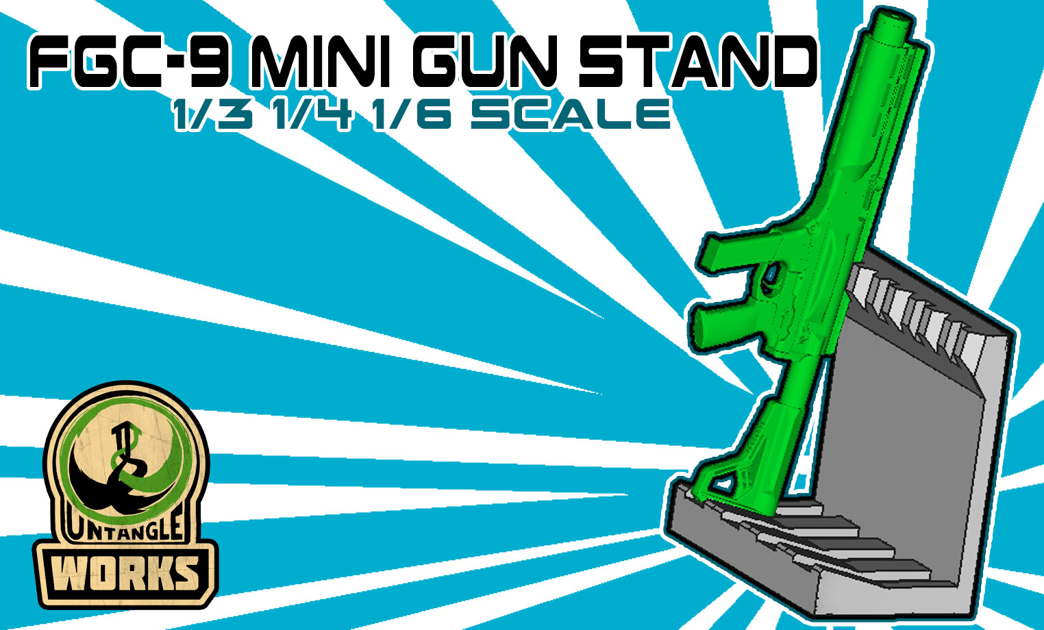 FGC9 Mini gun stand 1to3 1to4 1to6 1to12 scale