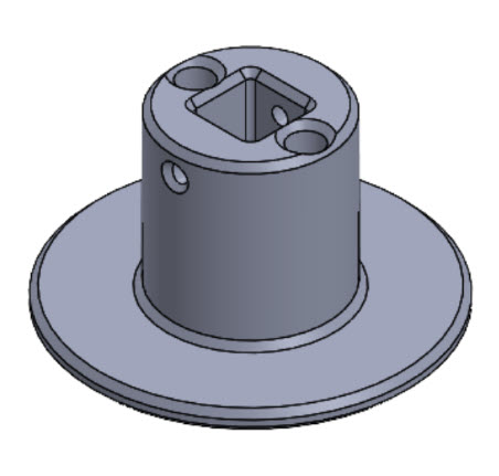3/8" square drive chuck adapter plate for 3-jaw chuck (Work in progress)