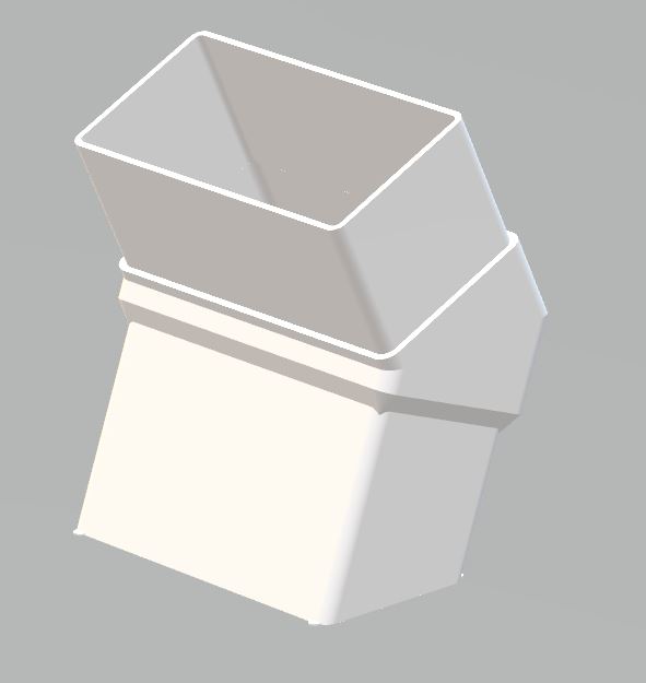 Rectangular Duct 110x55 - 45° Vertical