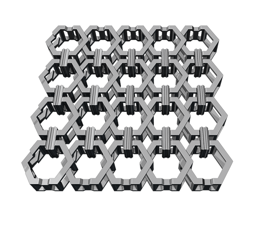 Miniatura 3 do modelo 3D Hexicloth 3D Printed Fabric