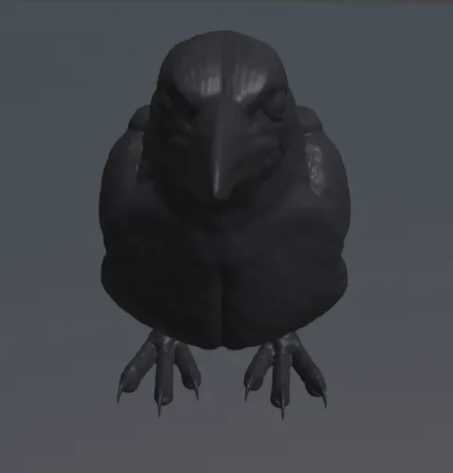 Sitting Crow by DragonArtist15 | Download free STL model | Printables.com