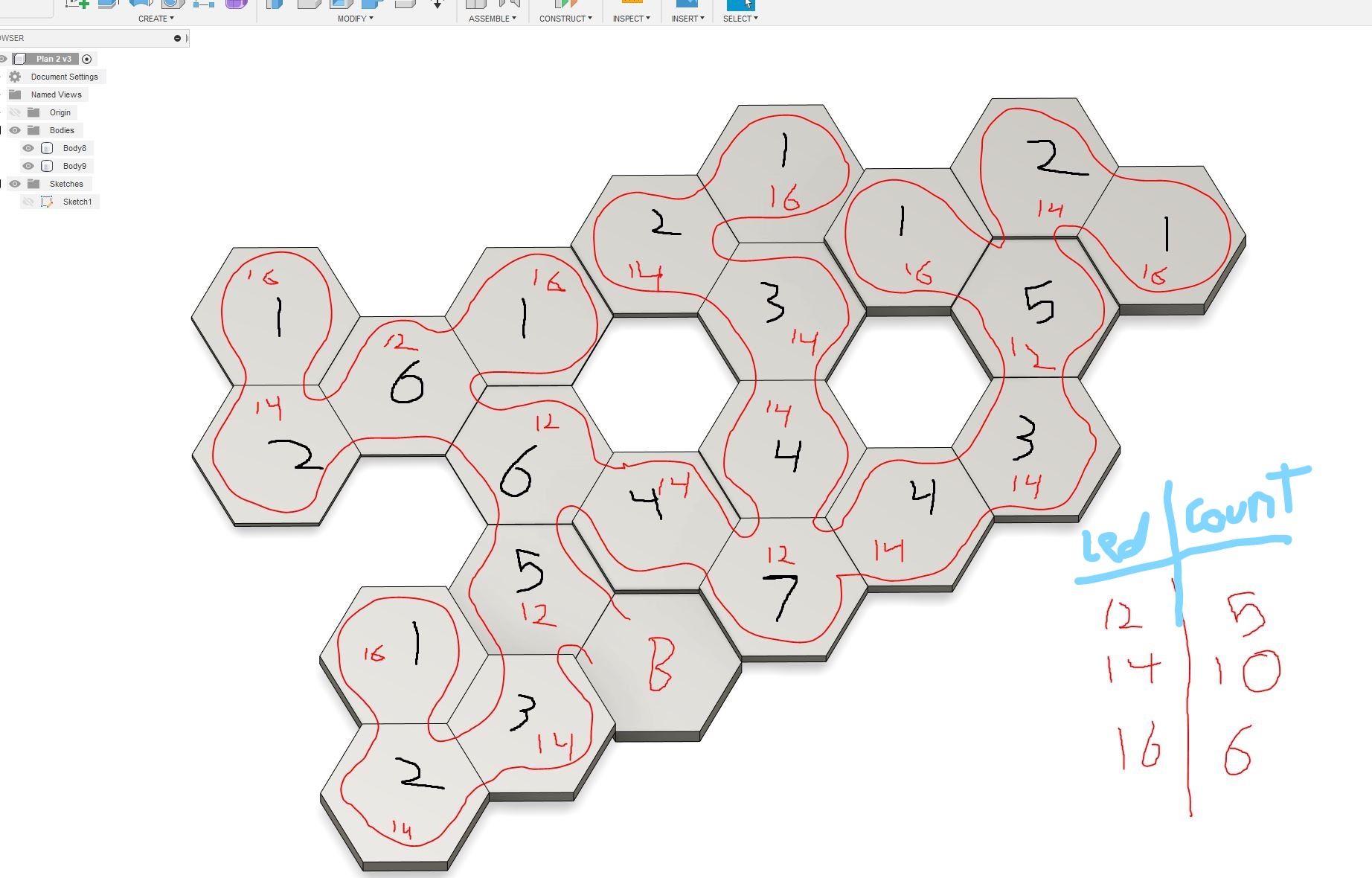 Miniatura 3 do modelo 3D Customizable Hex Wall Lamp