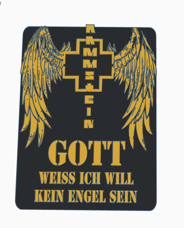 RAMMSTEIN Gott weiss ich will kein Engel sein by Johination Download free STL model