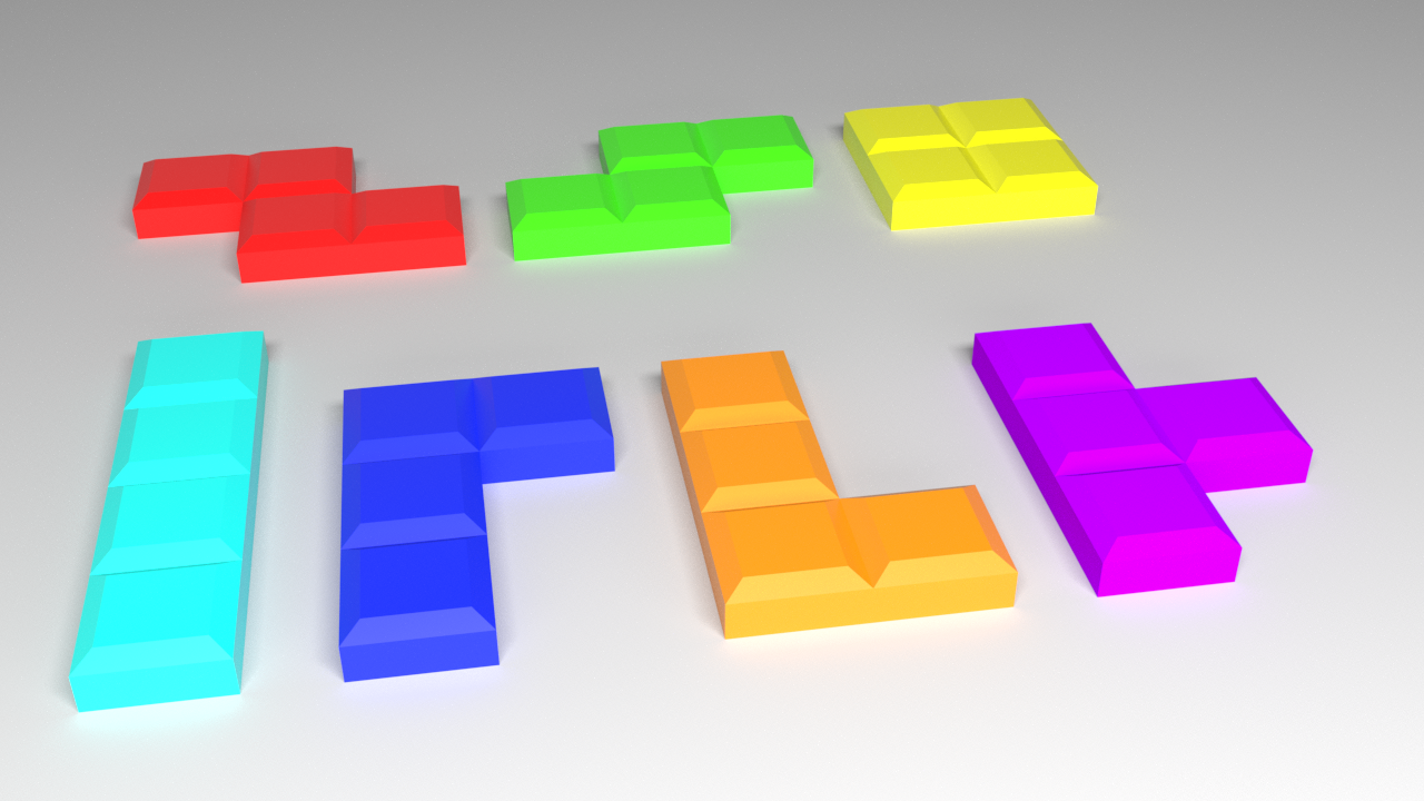 Tetris Themed Fridge Magnet Set