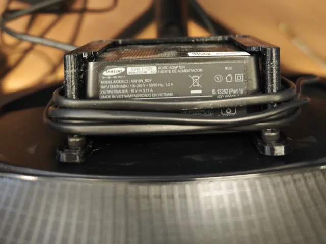 VESA 75 Holder for Samsung Odyssey G5 PSU Trimmed down