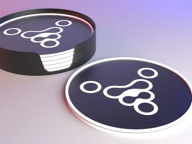 Relativity Space Coaster Set - Contoured Logo
