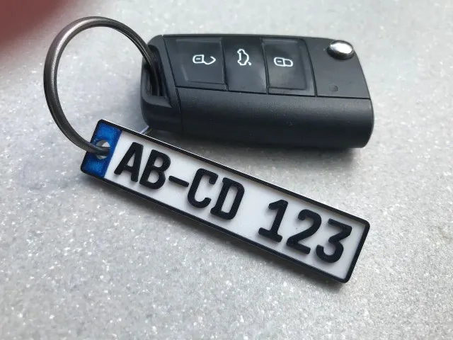 Numberplate Keyring