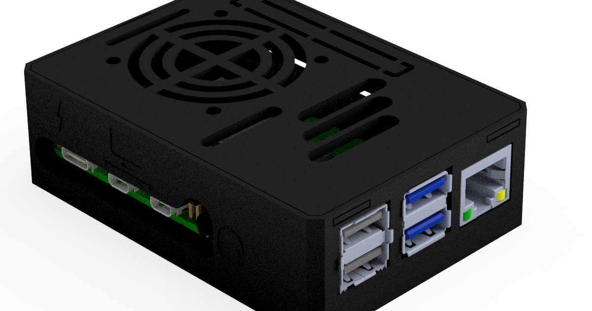 Raspberry Pi 4 Compact Enclosure by WikiZell | Download free STL model ...