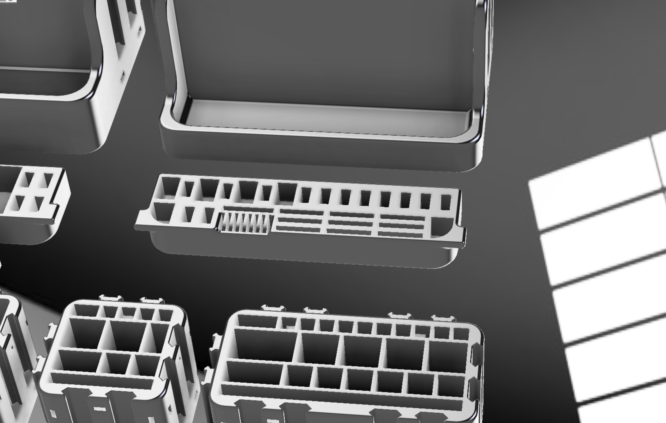 Tool-/Pen-/SD-, MicroSD-/USB-holder -- for:: deskorganizer/boxes set [modular]  -- picatinny - easy-to-print-version