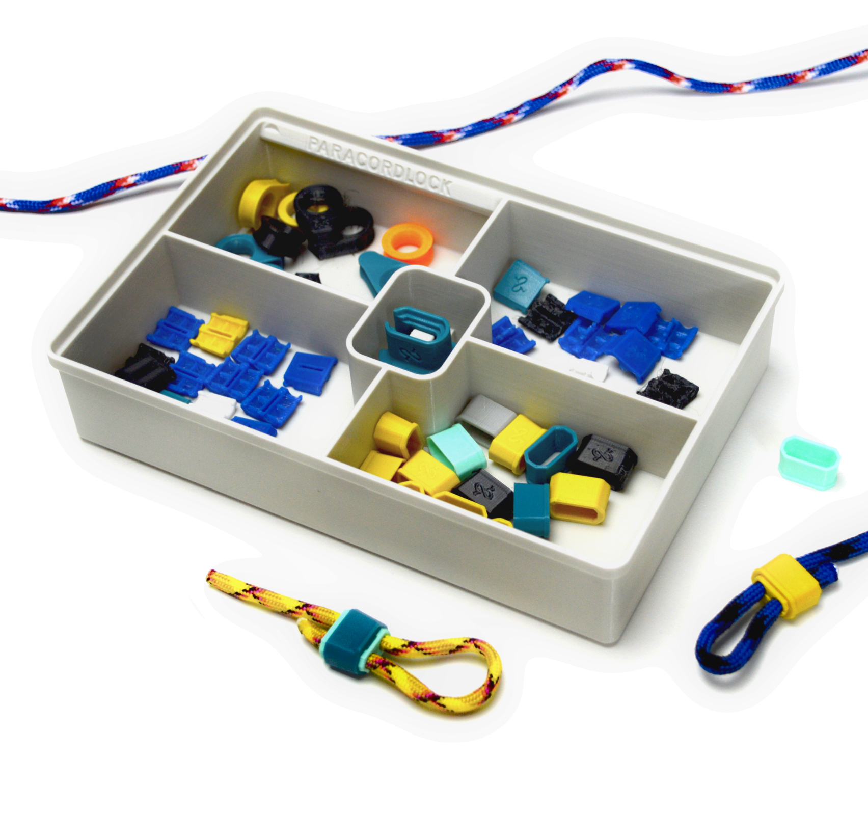 Assortment Box for ø4mm Paracordlocks & Tool
