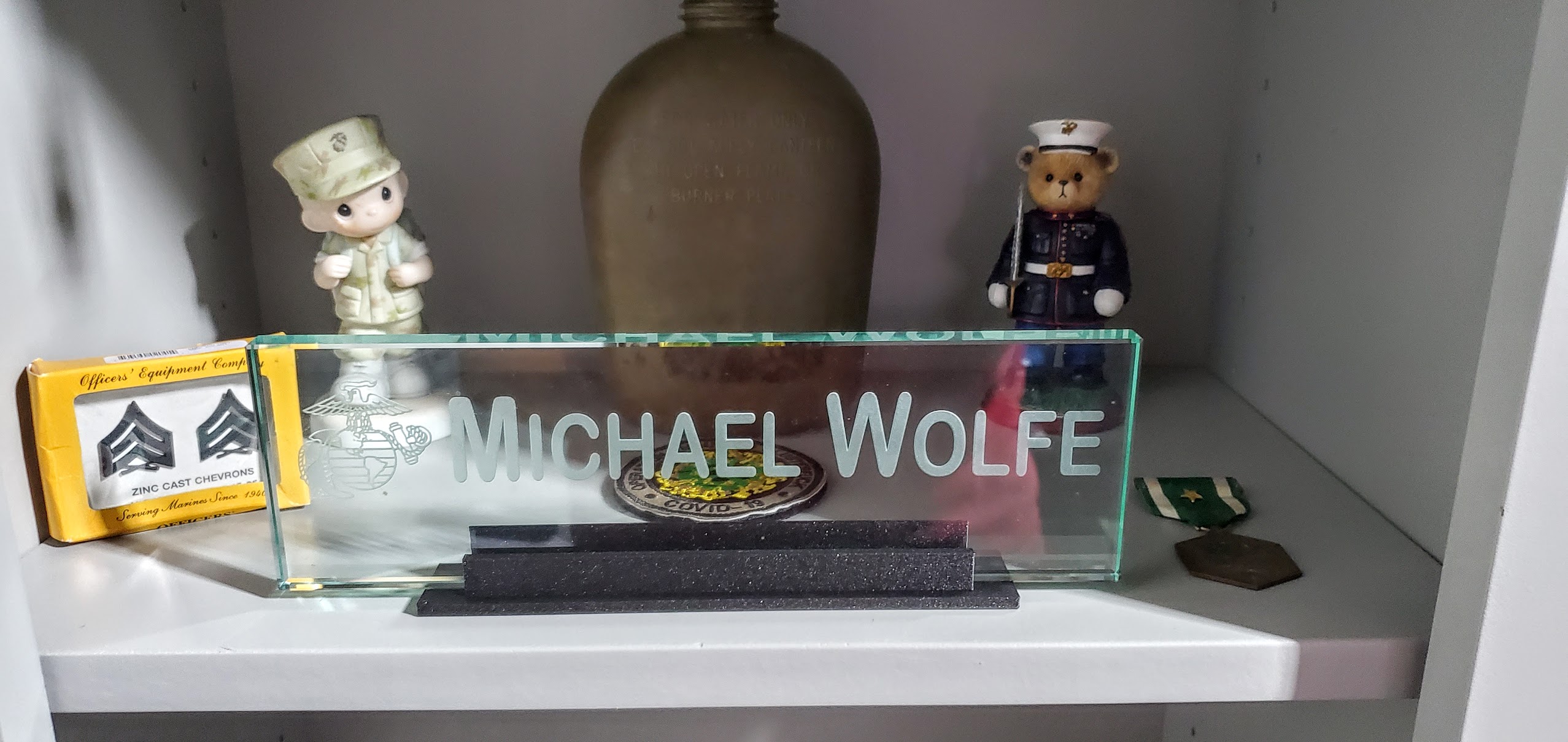 Glass Nameplate Holder
