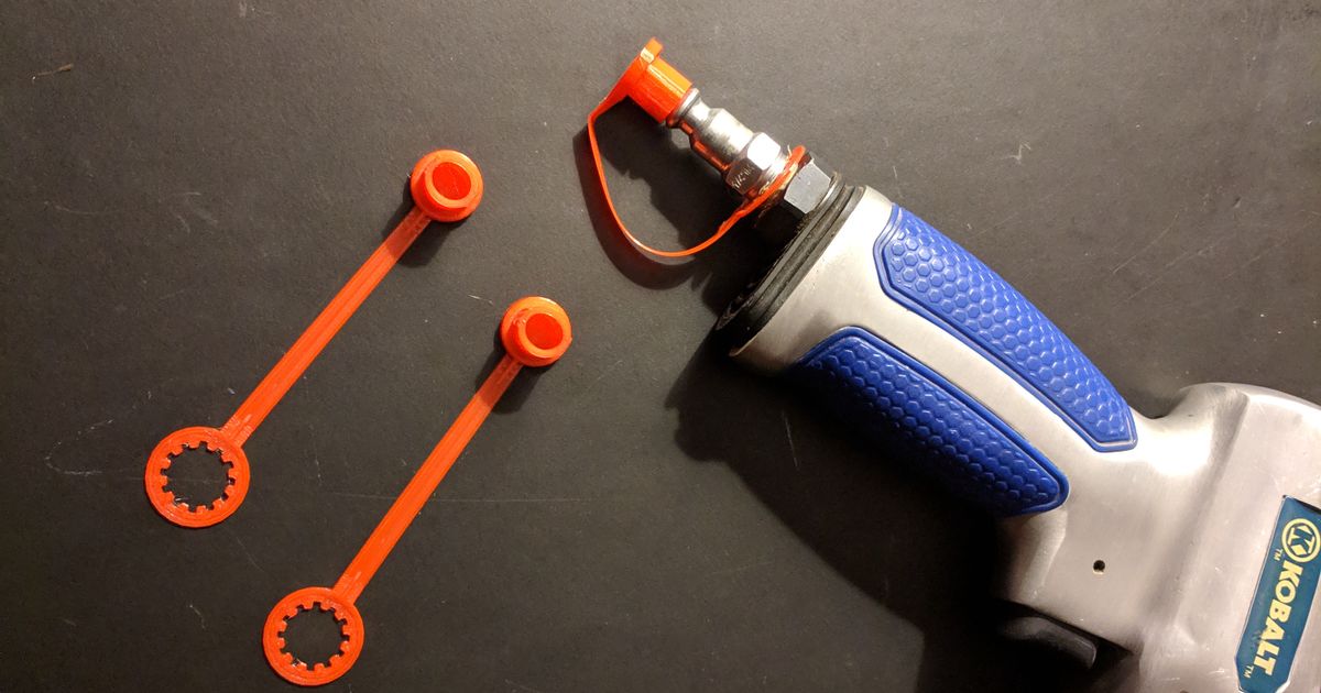 1/4inch NPT air tool dust cap by TK_bit_twiddler Download free STL