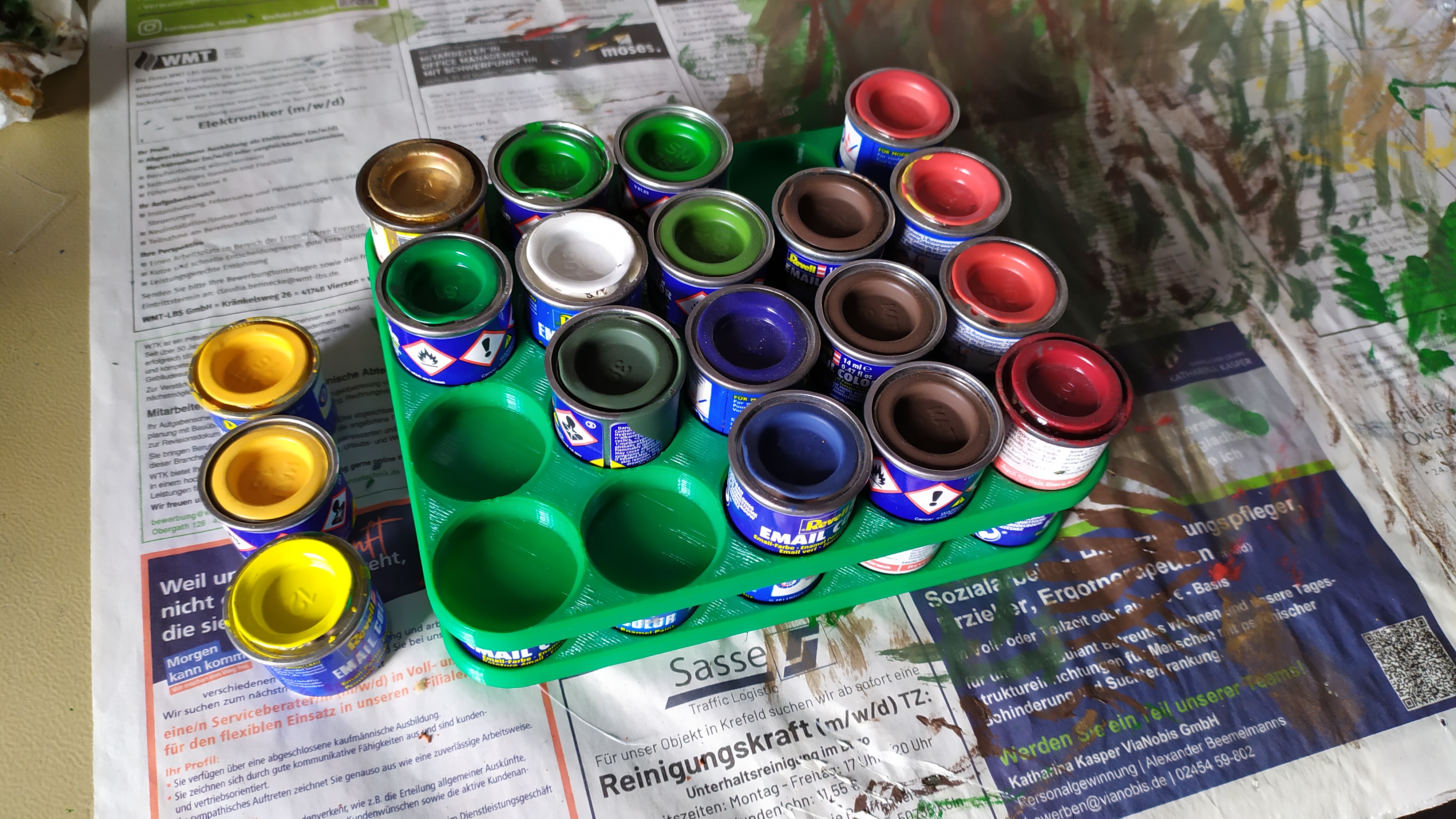 OpenSCAD deskorganizer for revell email color 14 ml