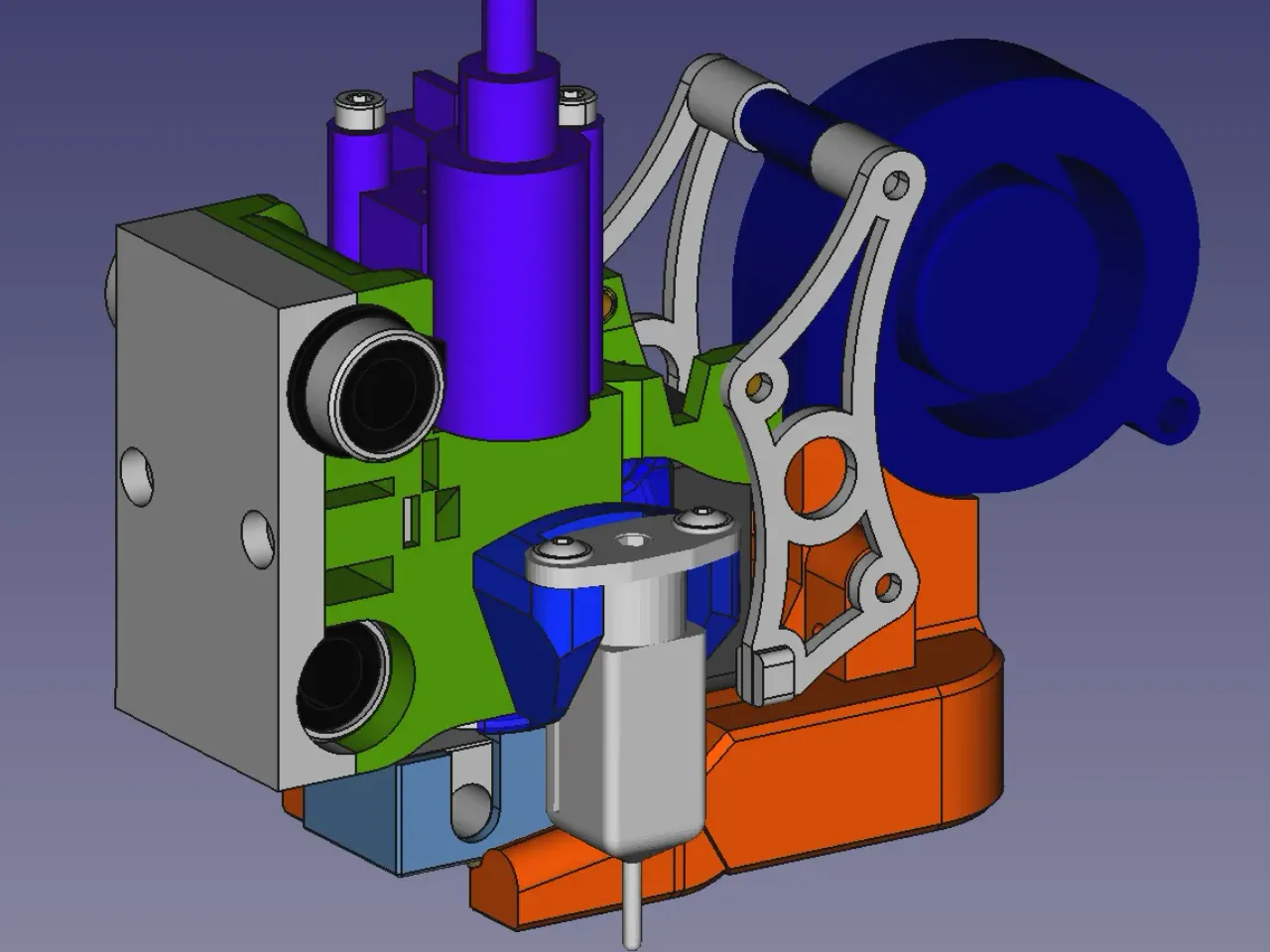 JG Aurora A5 printhead with E3D V6/Revo Six Hotend and either bowden or Zesty Nimble extruder by andy | Download free STL model JG Aurora A5 printhead with E3D V6/Revo Six Hotend and either bowden or Zesty Nimble extruder by andy | Download free STL model