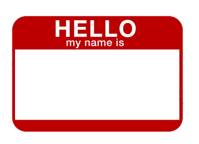 Hello My Name Is ... Blank Template