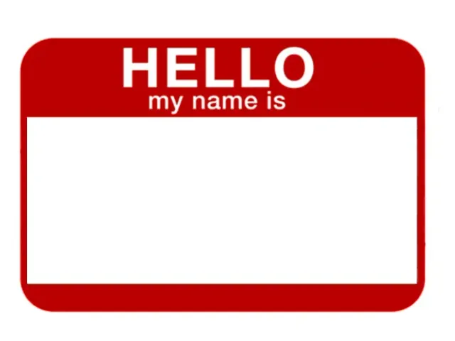 Hello My Name Is ... Blank Template