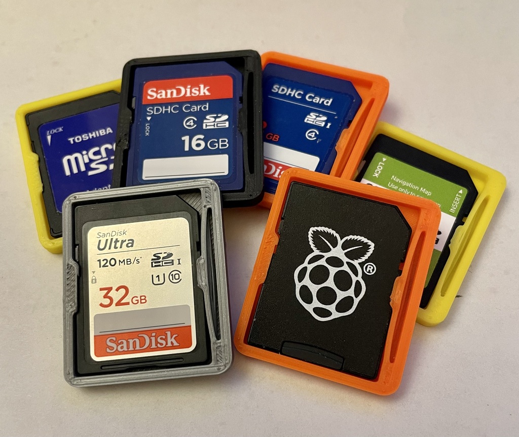 Simple SD card case/protector (remix/OpenSCAD)