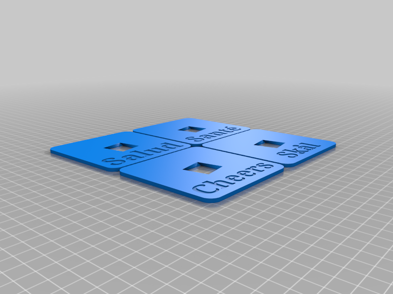 Miniatura 5 do modelo 3D Stacking Coaster Set