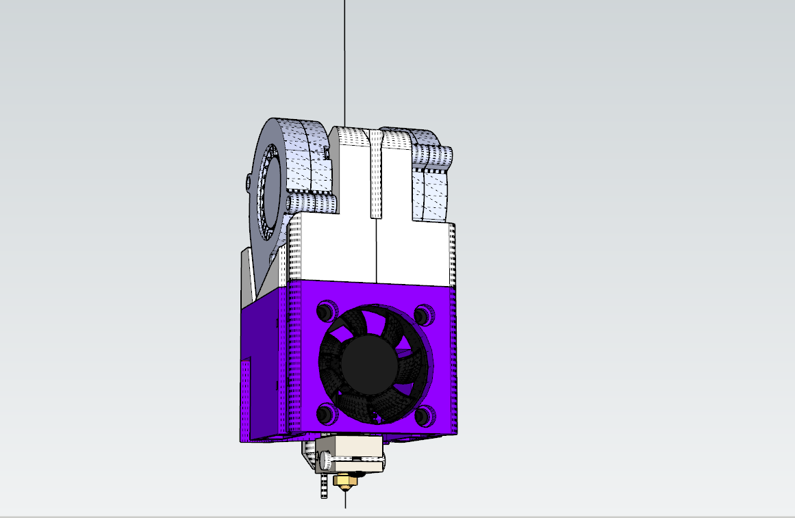 Miniatura 2 do modelo 3D Hypercube Evolution Extruder Mount Assembly