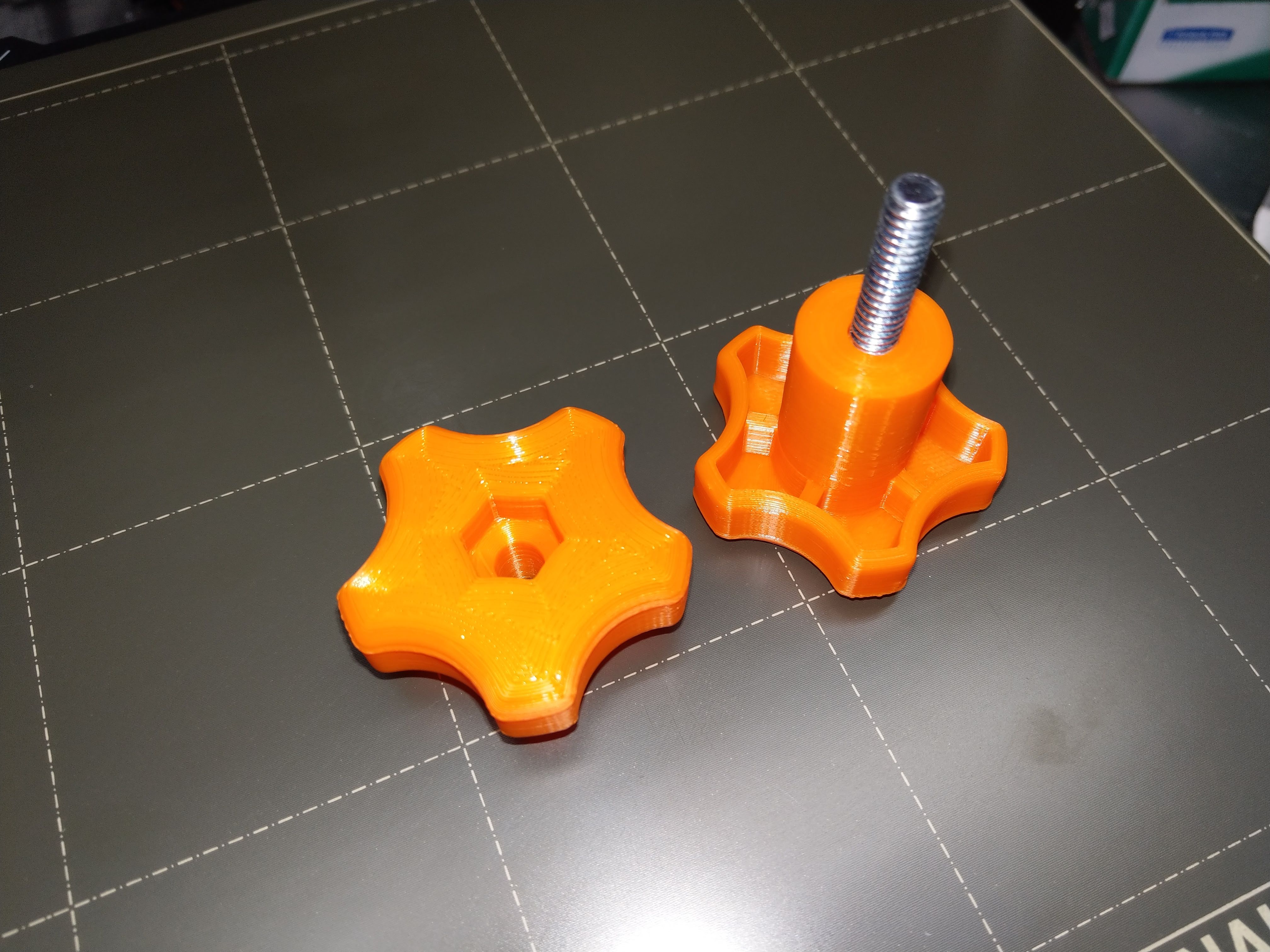 Knob 1/4in and 5/16in Star Knobs by kaje Download free STL model