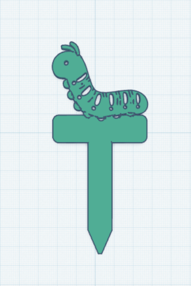 Caterpillar Plant Marker