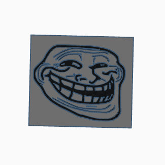 Miniatura 2 do modelo 3D trollface stamp