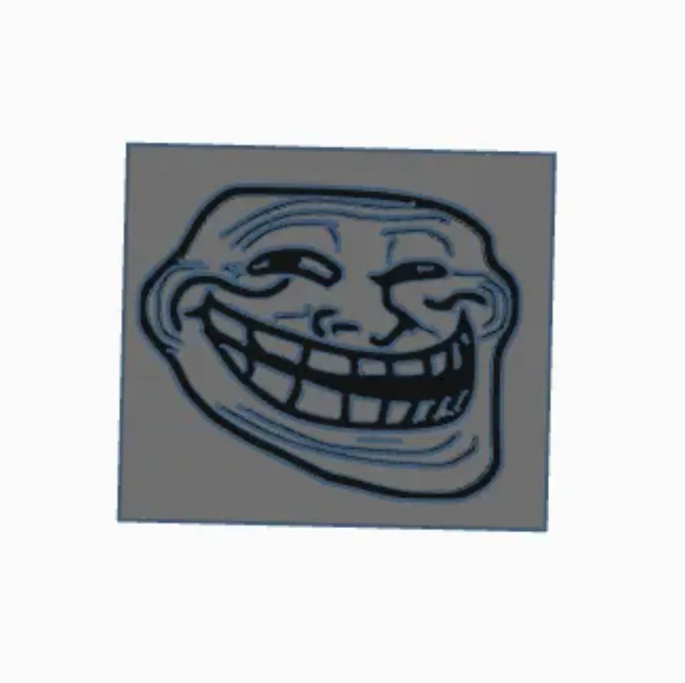 Trollface Internet Troll 3d Illustration Stock Photo, Picture and