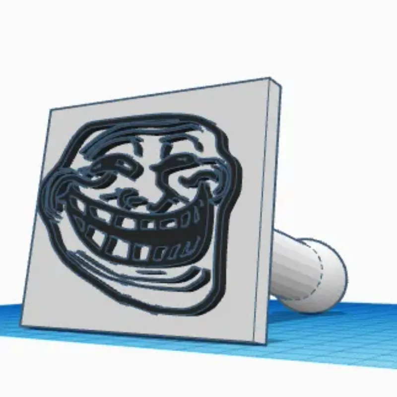 Troll Stamp Troll Face Stamp Meme Stamp Gangster Troll 