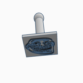 Miniatura 3 do modelo 3D trollface stamp
