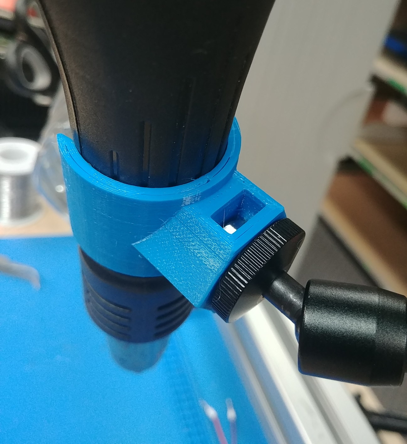 858D hot air clip on handle to 1/4"-20 camera thread