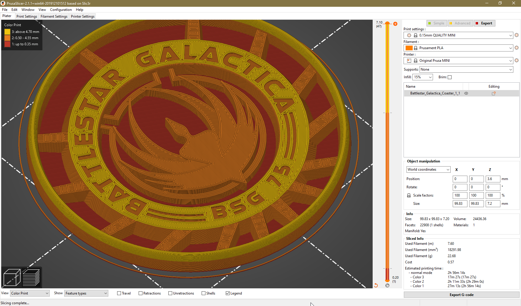Miniatura 3 do modelo 3D Battlestar Galactica Coaster