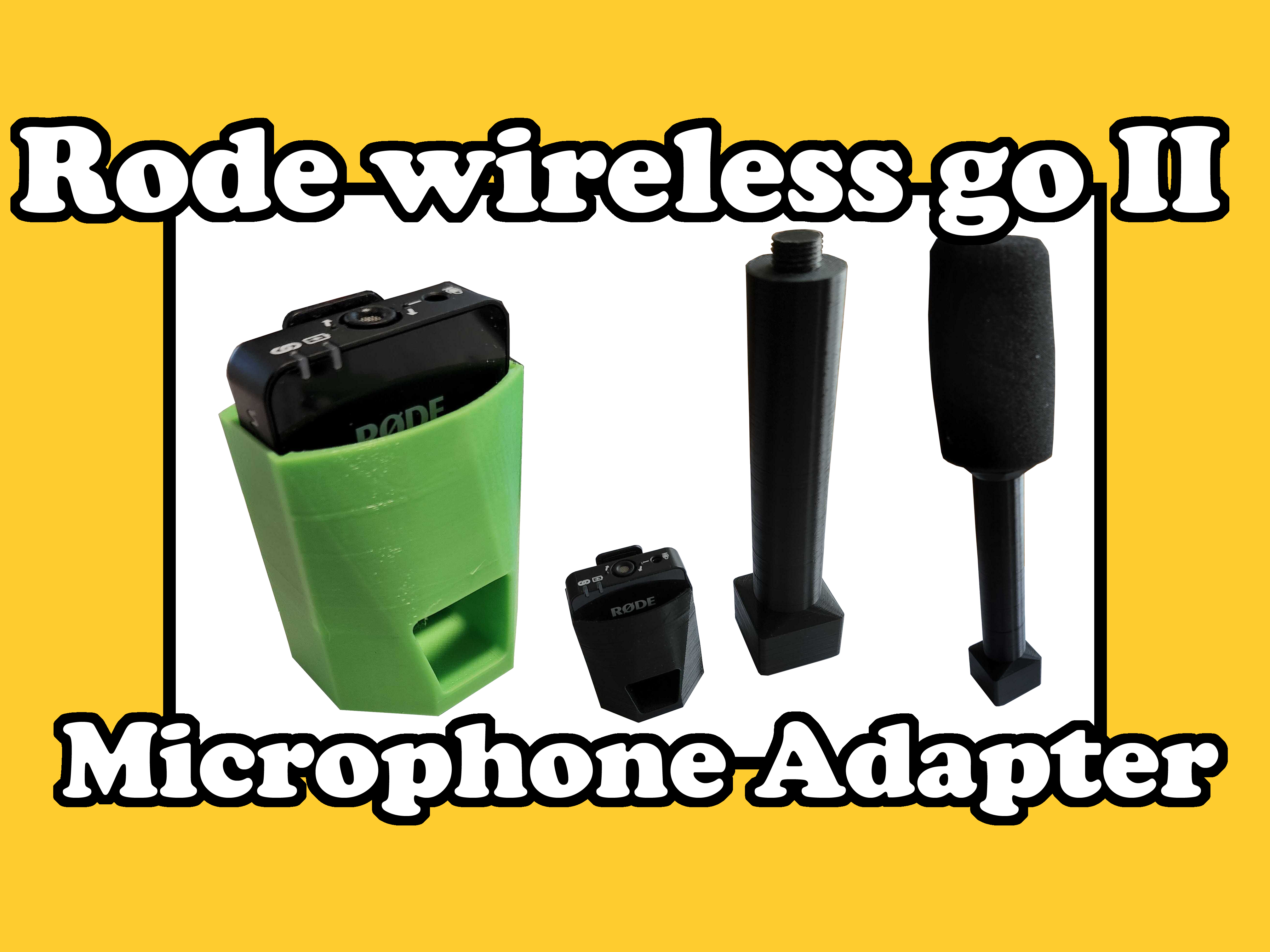Rode Wireless II Microphone Adapter by iqless Download free STL model