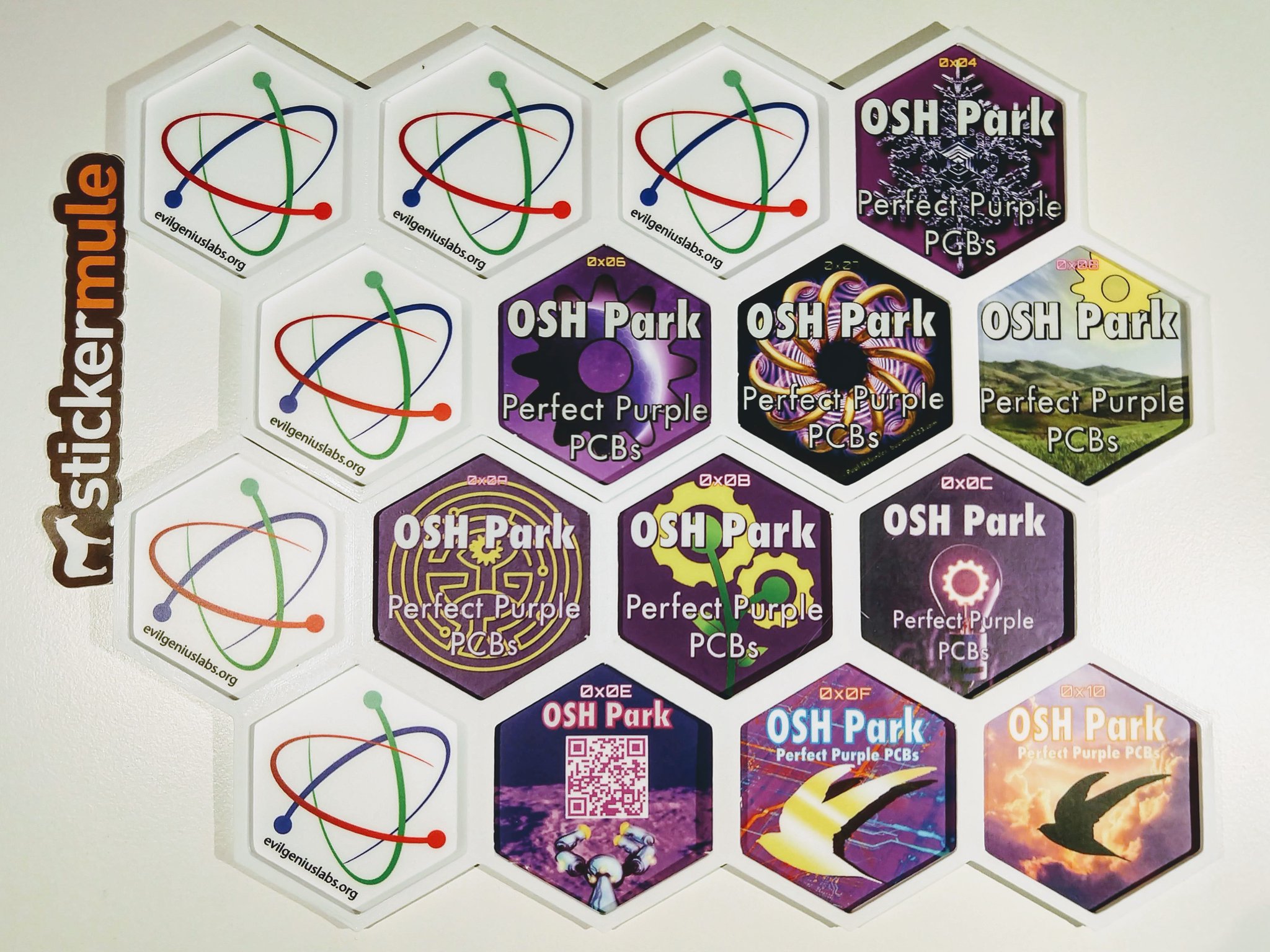 Hexagonal Frame for OSH Park & hexbin Stickers