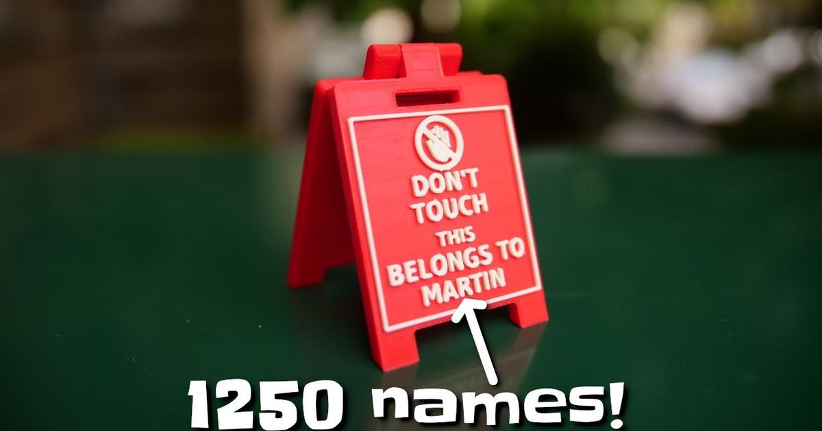 Floor stand "Don't touch" by Makkuro Download free STL model