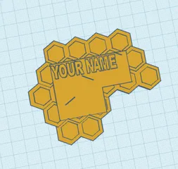Honey comb name plate