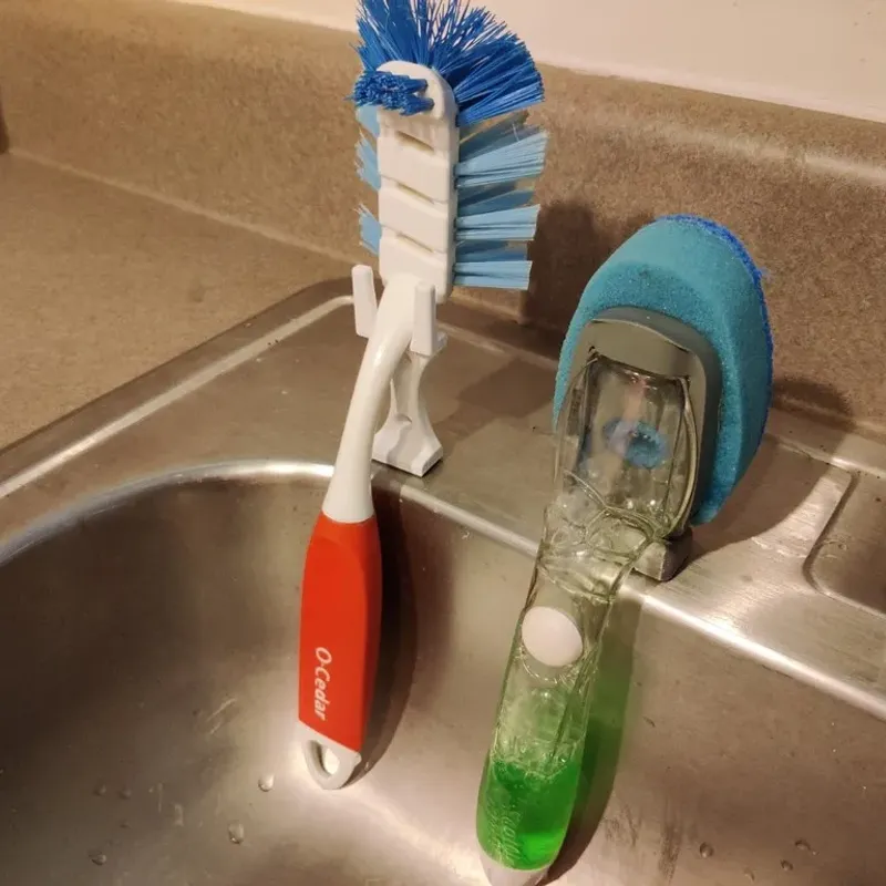 Dish scrubber holder clearance