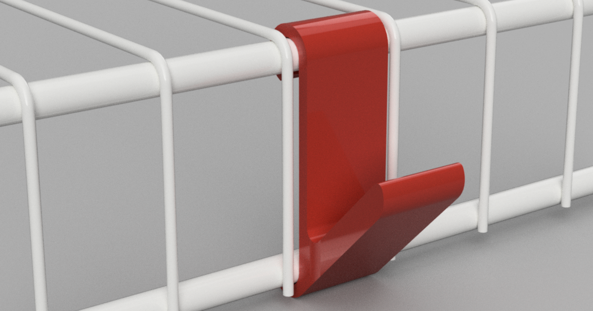 Wire shelf hook by bpmarkowitz Download free STL model
