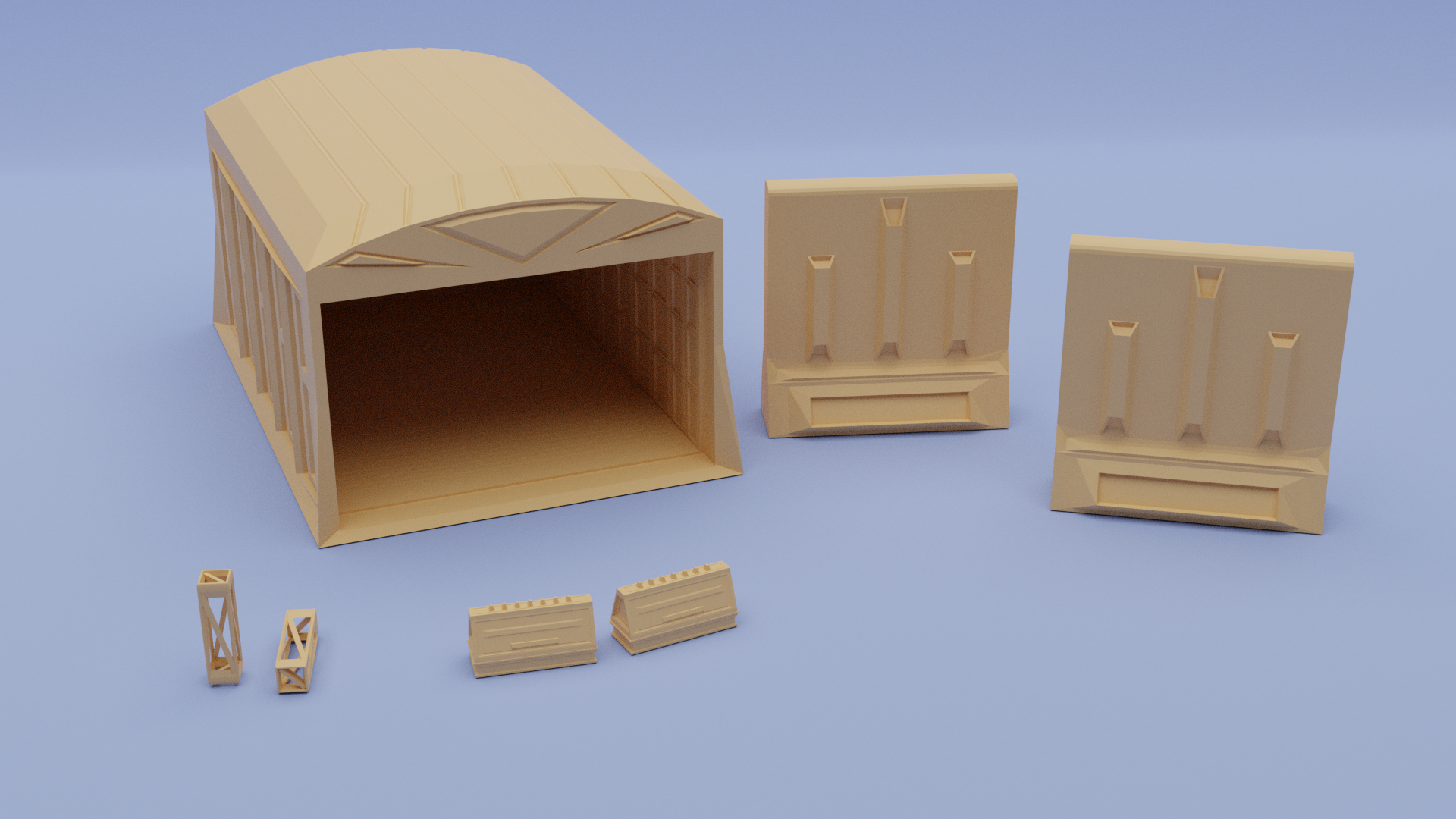 Hangers and Barricades Sci-Fi Terrain