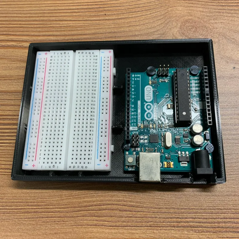 arduino uno + breadboard holder by adam ho, Download free STL model