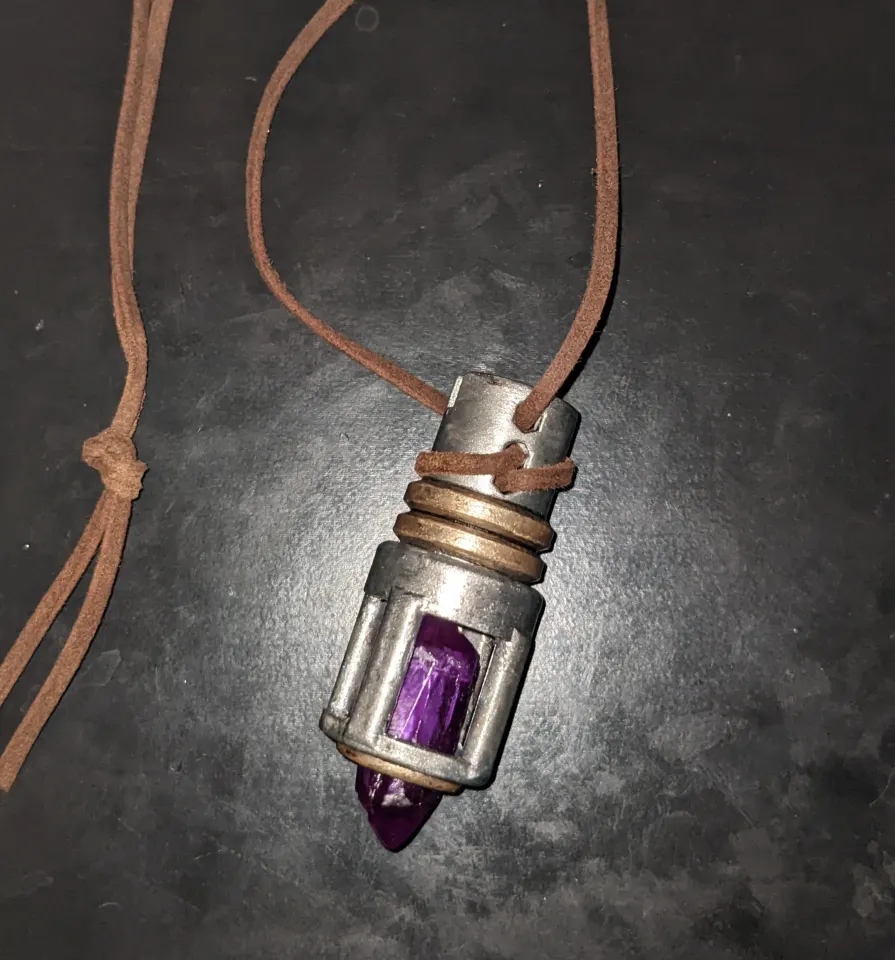 Wholesale Mace Windu's Kyber Crystal Necklace Star Wars Gift for your store  - Faire