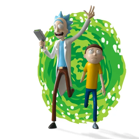 Rick and Morty statue