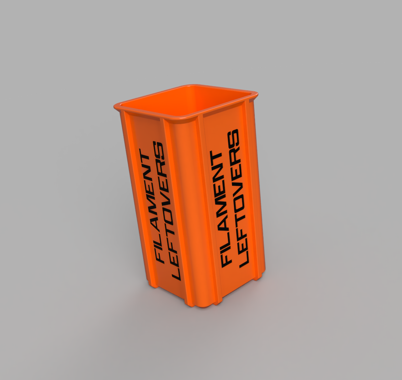 Filament leftovers trash / recycle bin (approx. 100x100x200mm)