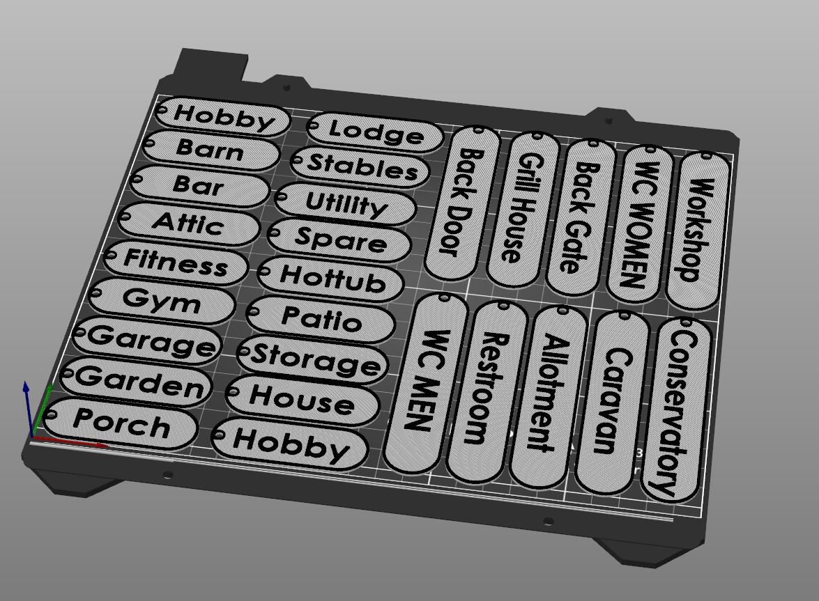 30 Key tag Names by Wilko_SLO Download free STL model