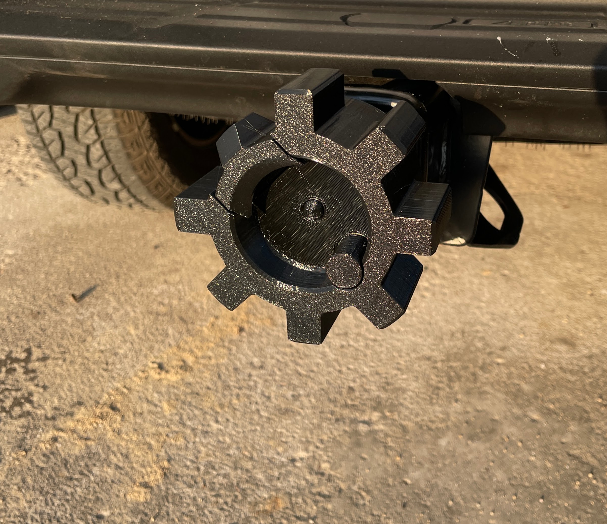 Print in place AR15 trailer hitch cover press fit